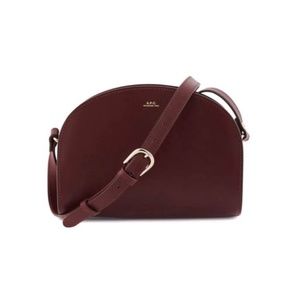 A.P.C. Half-Moon Cross Body Bag in Vino (Burgundy)